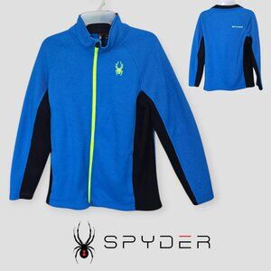 SPYDER Boys Constant Full Zip Stryke Sweater Jacket Blue Jacket XL 18